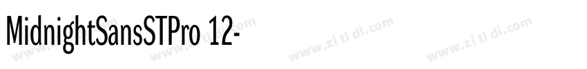 MidnightSansSTPro 12字体转换